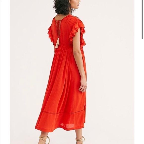 Free People Womens Will Wait for You Boho Floral Maxi Dress - Picture 3 of 11